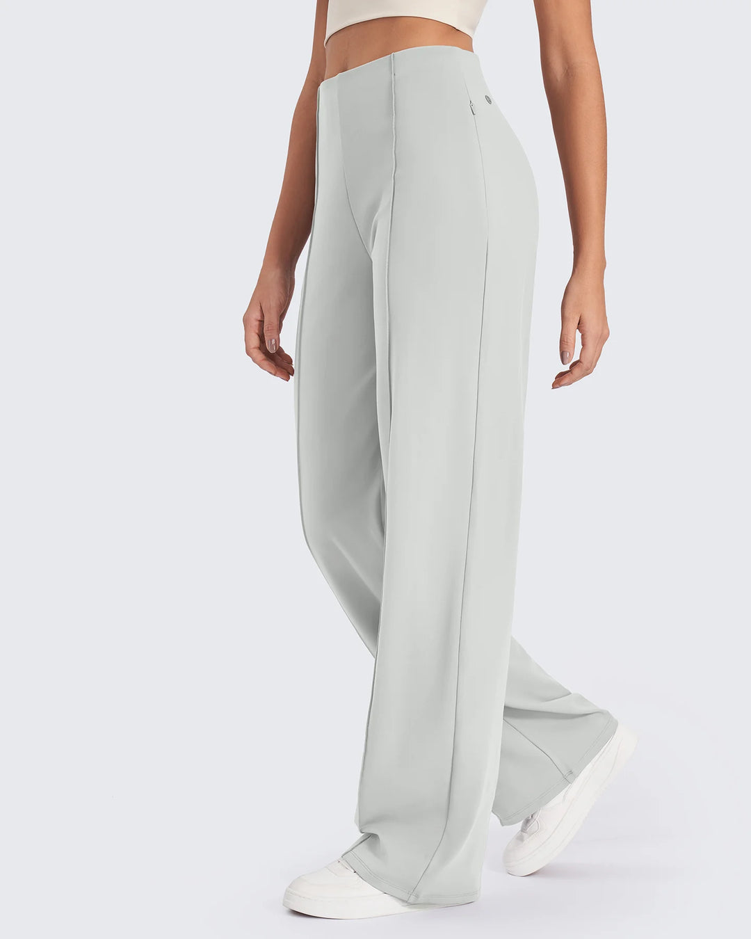 Business Wide Leg Broek met Plooien aan de Voorkant