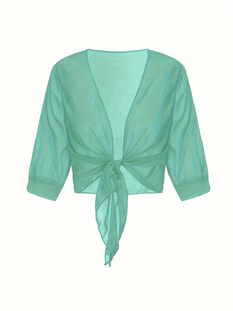 Katie – Luchtige Blouse met Open Voorzijde