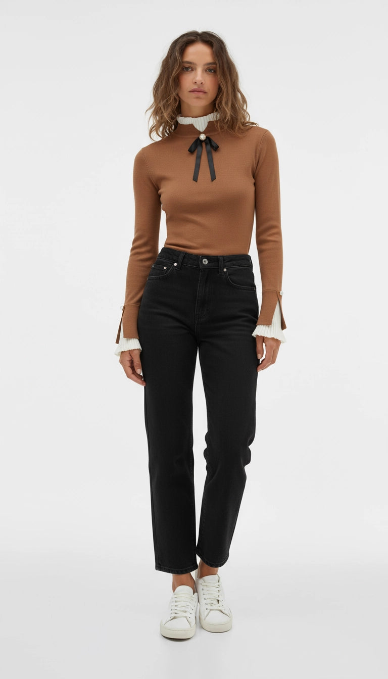 Elowen – Stijlvolle Damestrui met Hoge Hals