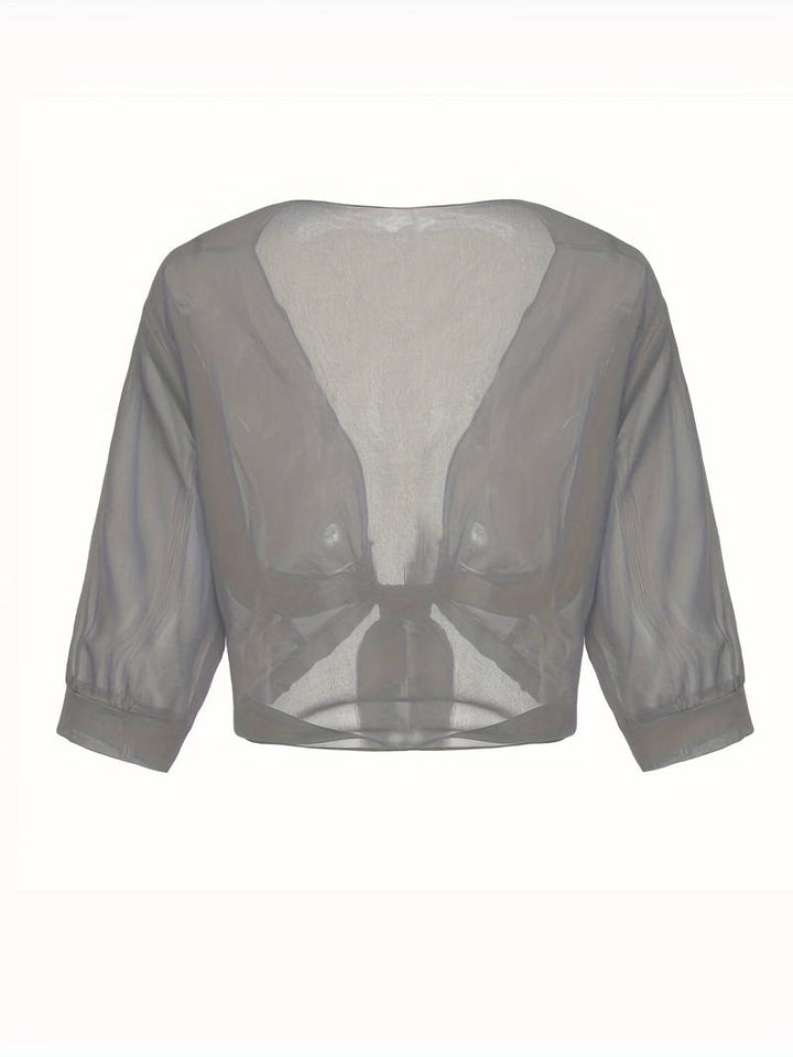 Katie – Luchtige Blouse met Open Voorzijde