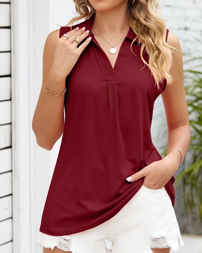 Livia - Lichtgewicht Mouwloze Blouse voor Dames