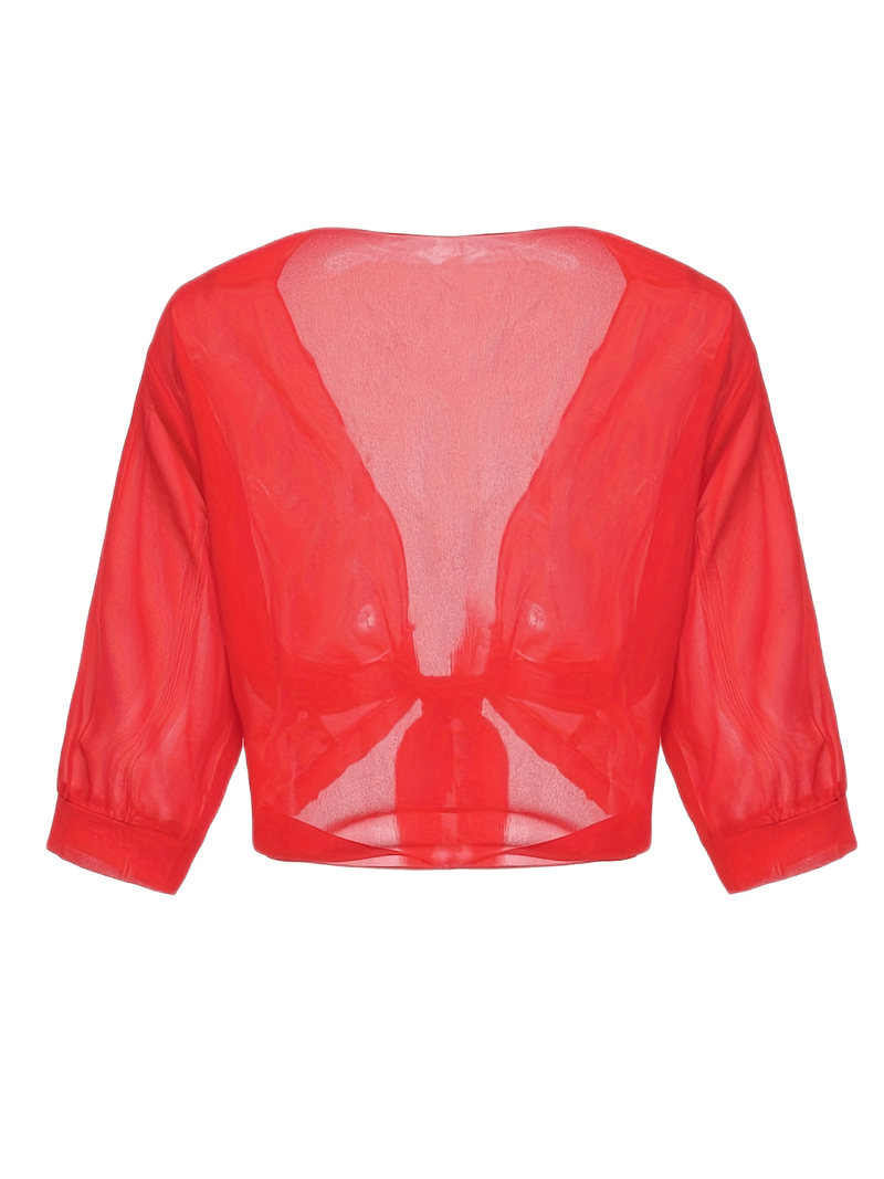 Katie – Luchtige Blouse met Open Voorzijde