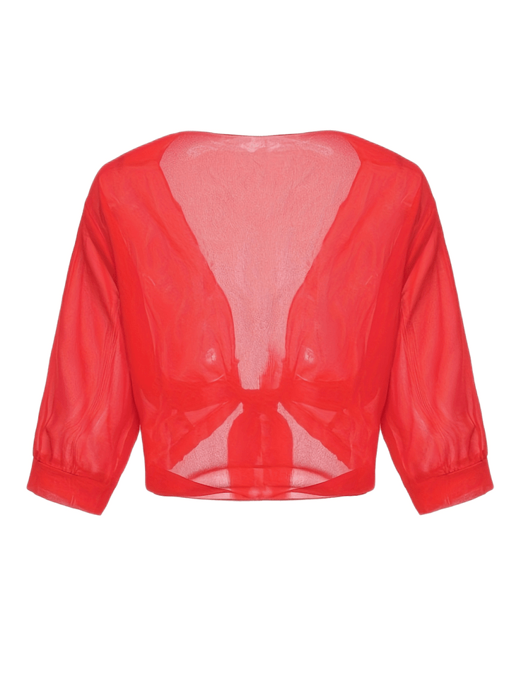 Katie – Luchtige Blouse met Open Voorzijde