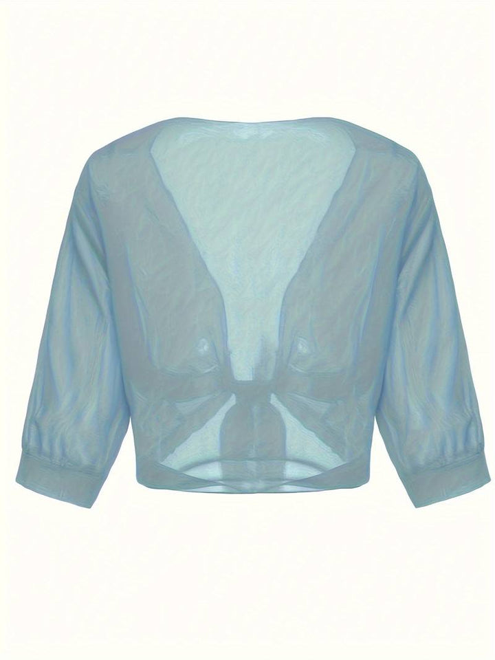 Katie – Luchtige Blouse met Open Voorzijde