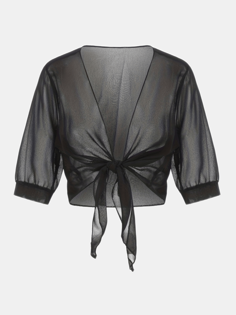 Katie – Luchtige Blouse met Open Voorzijde