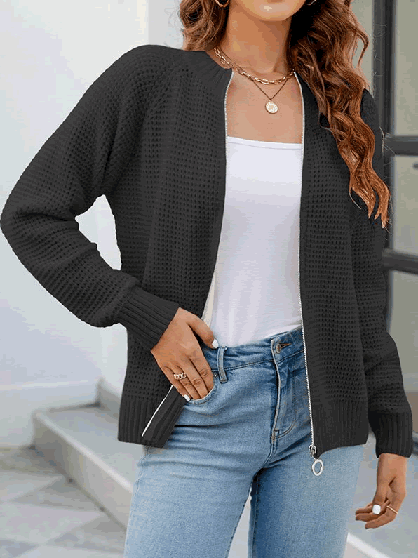 Lotte - Stijlvol Gebreid Vest met Rits