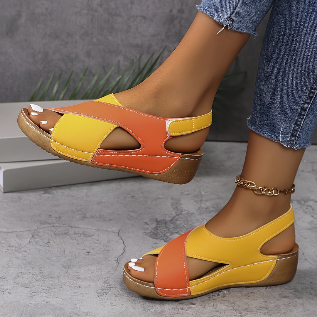 Livia - Trendy Color Block Sandalen