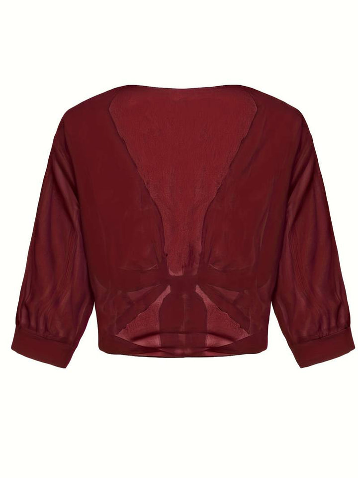 Katie – Luchtige Blouse met Open Voorzijde