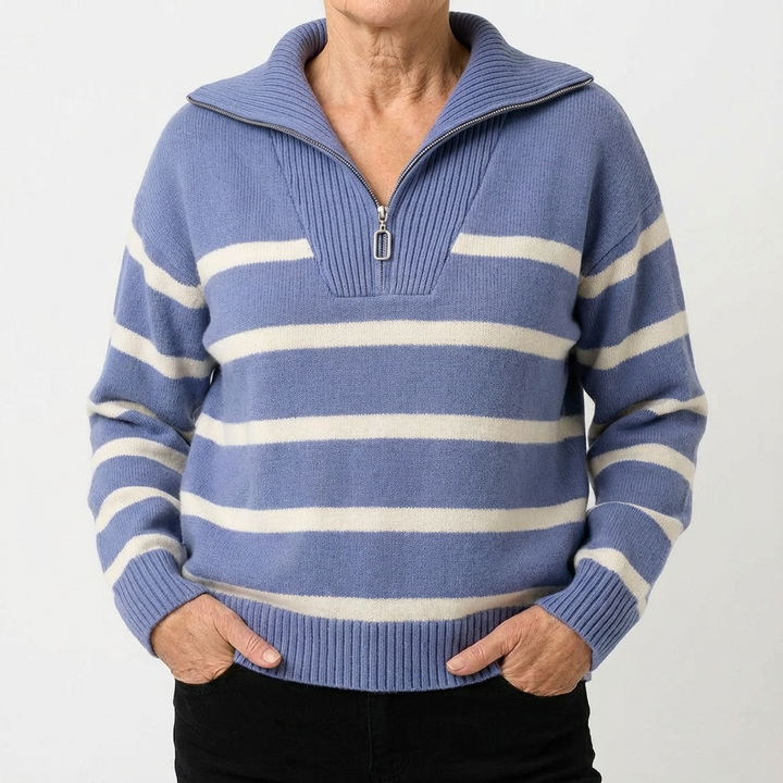 Gebreide Trui met Strepen | Casual