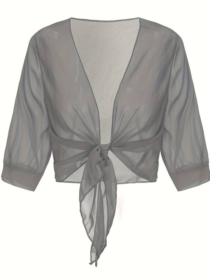 Katie – Luchtige Blouse met Open Voorzijde