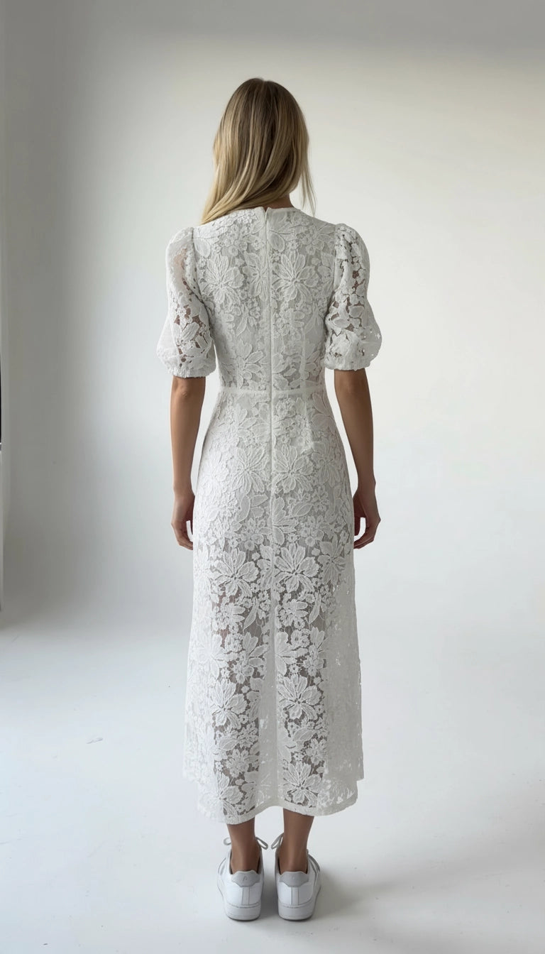 Sierra geborduurde katoenen zomerjurk