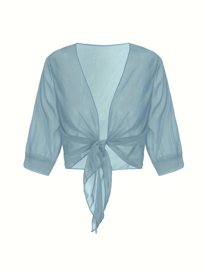 Katie – Luchtige Blouse met Open Voorzijde