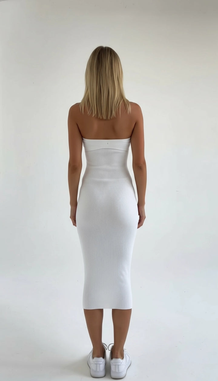 Stijlvolle jurk van prettygarden in strapless tube design.