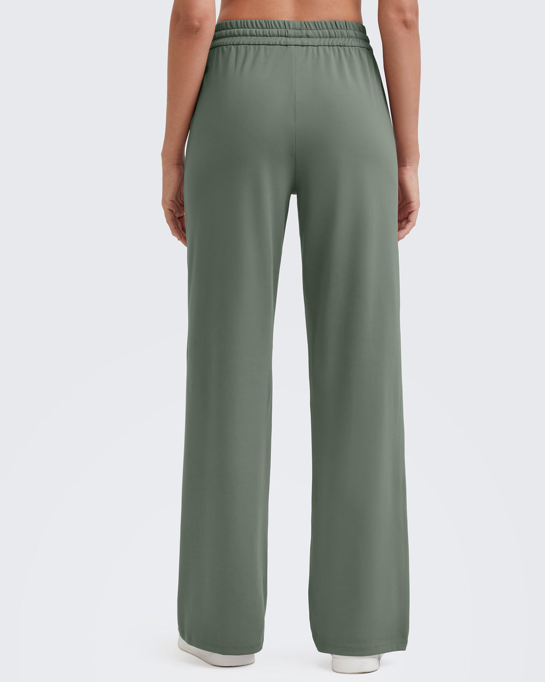 Loose Front Pleats Drawstring Casual Pants
