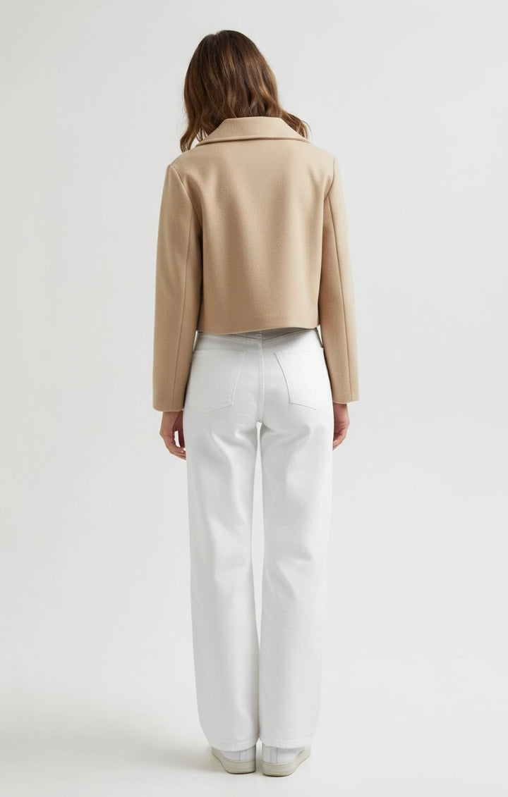 Elise – Luxe Breasted Korte Jas