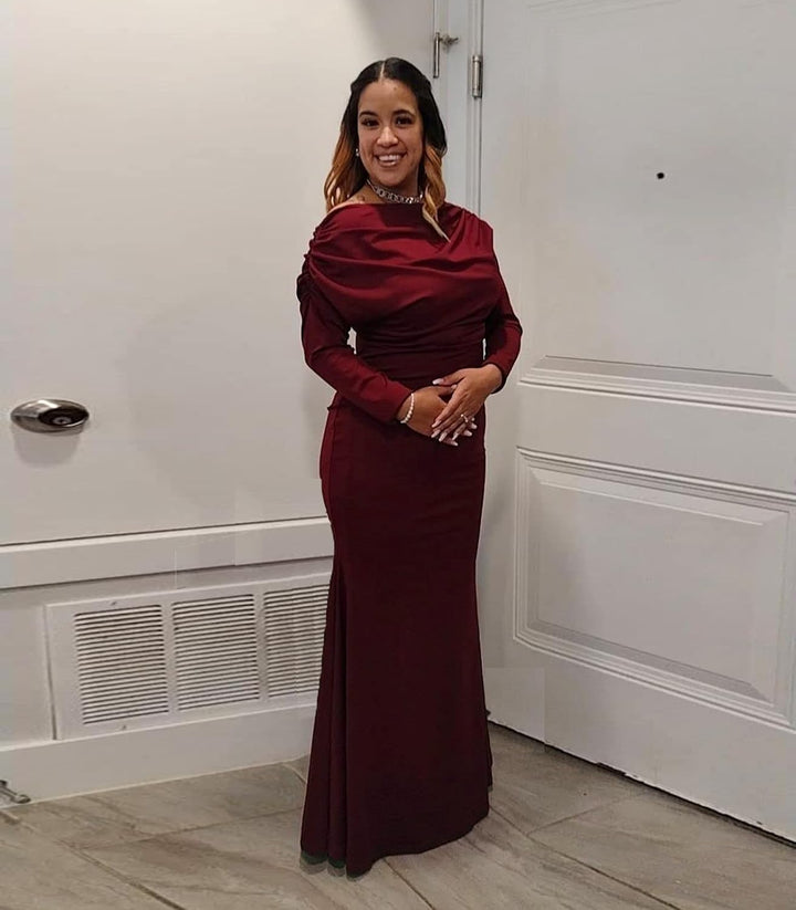 Formal Dresses for Women Elegant Off Shoulder Evening Party Gowns Sexy Bodycon Ruched Prom Wedding Guest Dress