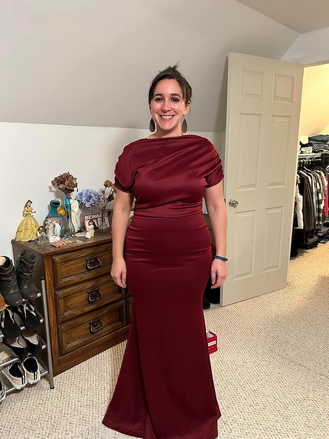 Formal Dresses for Women Elegant Off Shoulder Evening Party Gowns Sexy Bodycon Ruched Prom Wedding Guest Dress