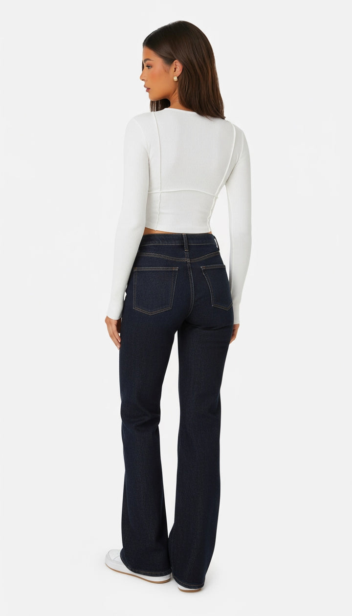 Giulia - Ribbed Dames Top