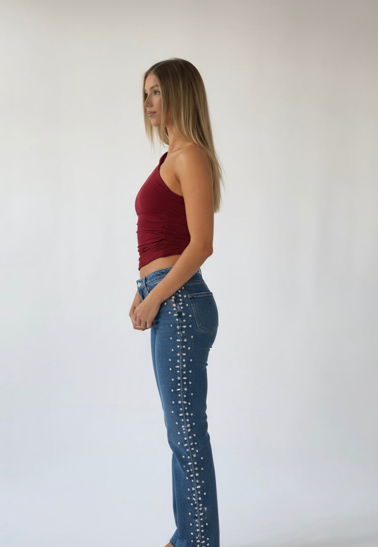 Imaya - Gedraaide One-Shoulder Top