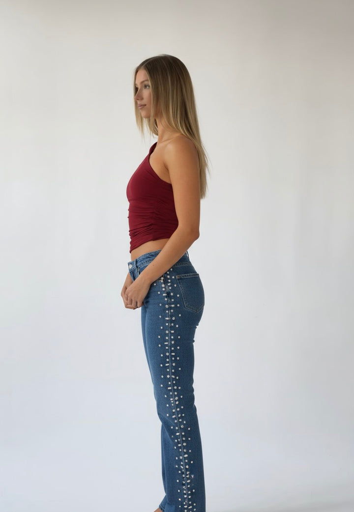 Imaya - Gedraaide One-Shoulder Top