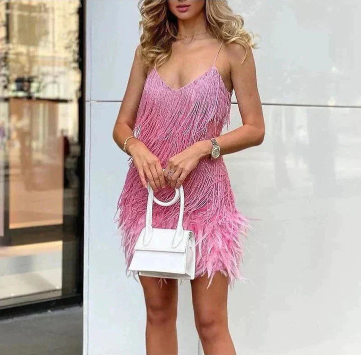 Élora – Luxe veren mini-jurk