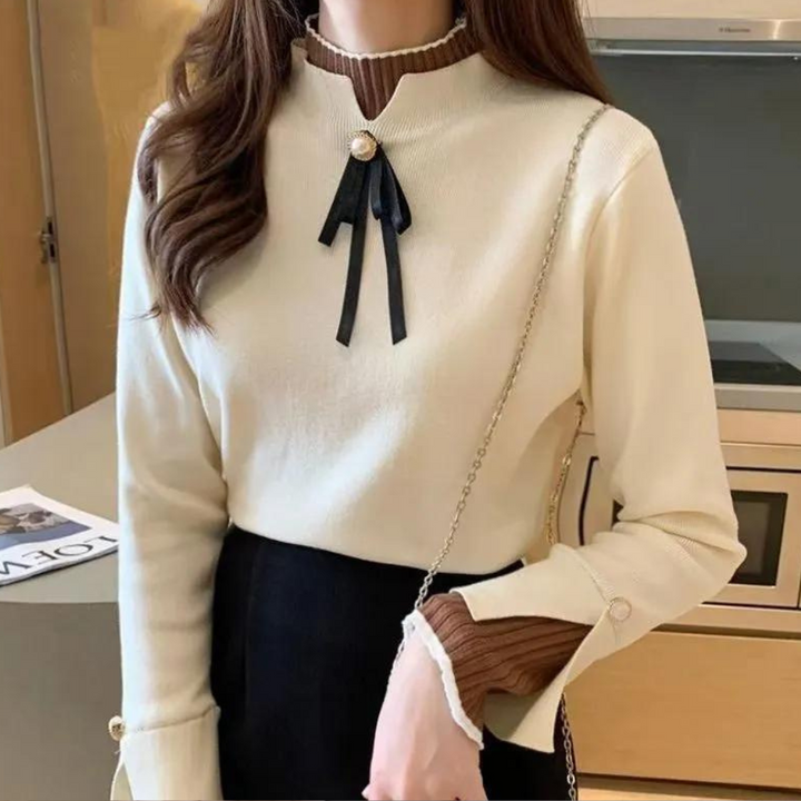 Elowen – Stijlvolle Damestrui met Hoge Hals | Warm & Trendy