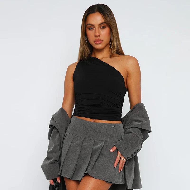 Danique - One-Shoulder Tanktop met Blote Rug