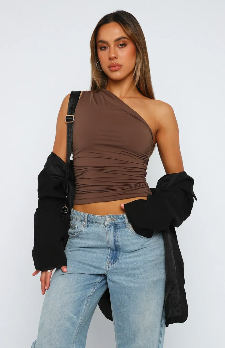 Imaya - Gedraaide One-Shoulder Top