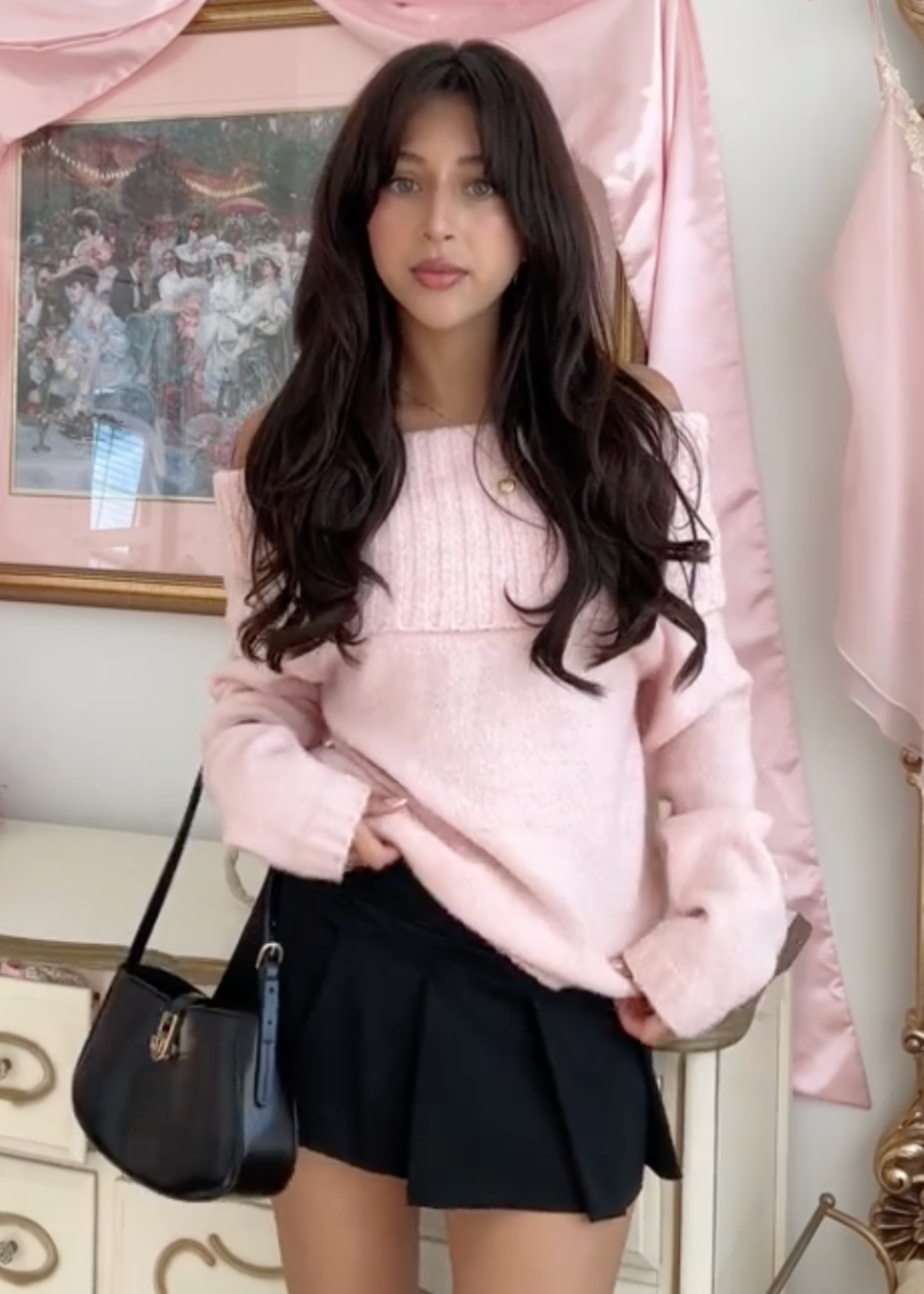 Elena - Off-Shoulder Gebreide Sweater