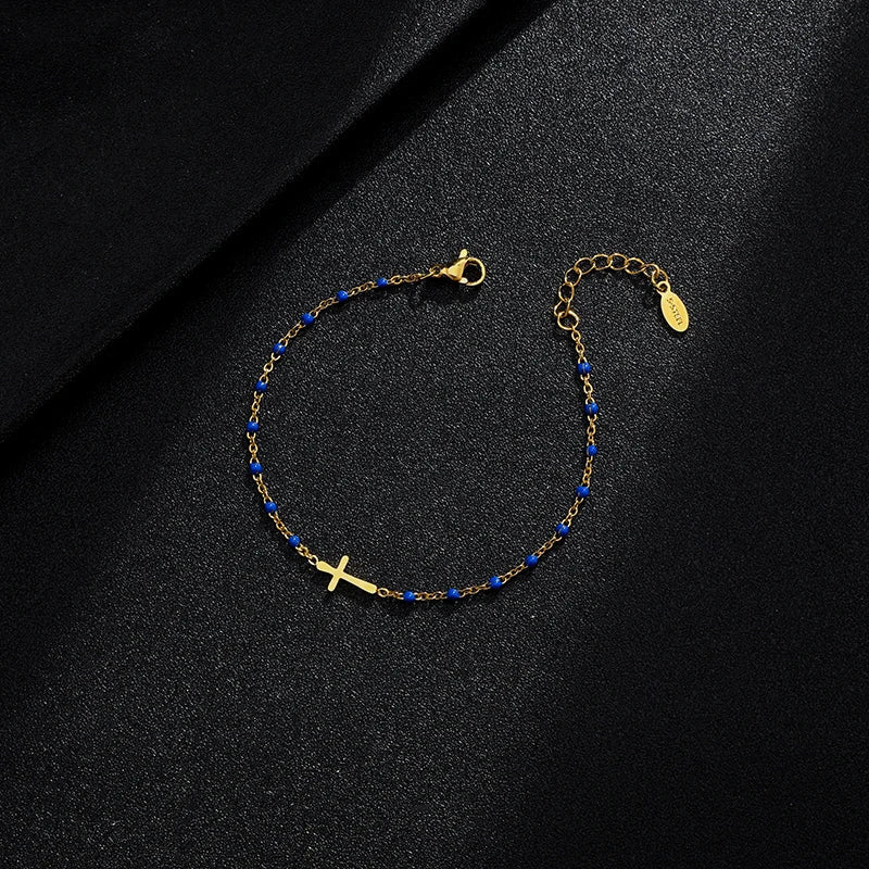 Jytte - Goudkleurige Kruis Armband