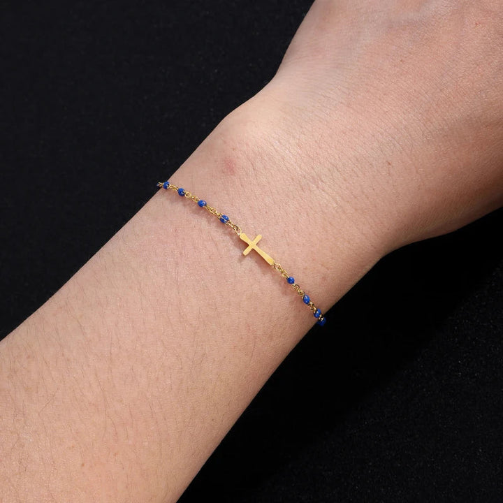 Jytte - Goudkleurige Kruis Armband