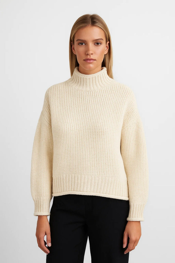 Gebreide Trui | Hoge Hals en Recht Model | Tijdloos en Warm