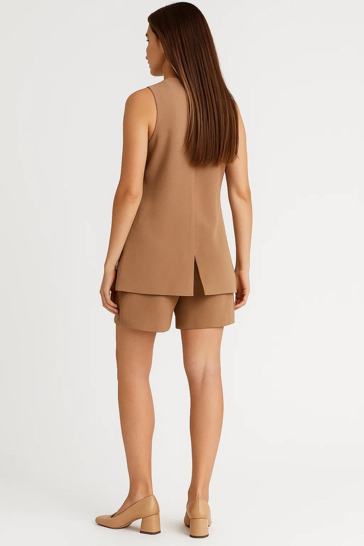 Gilet Dames | Mouwloos Design met Knoopsluiting | Modern en Gestructureerd