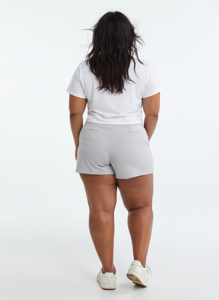 Sneldrogende Sport Crop Top met Ronde Hals & Korte Mouwen