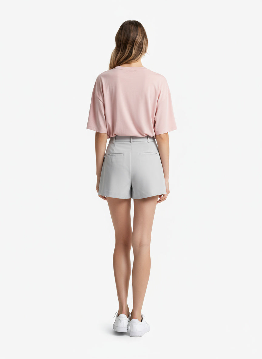 Sneldrogende Sport Crop Top met Ronde Hals & Korte Mouwen
