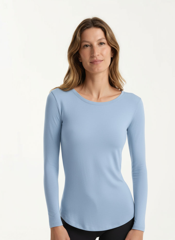 Luxe Sporttop met UV-bescherming & Scoop Neck | Lange Mouwen