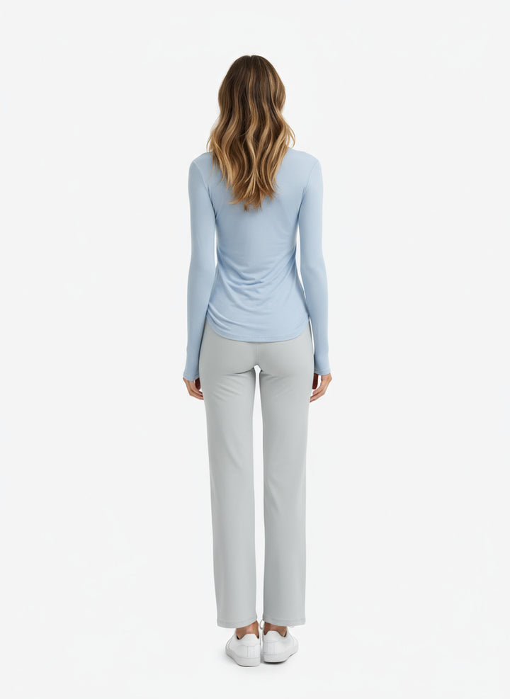 Luxe Sporttop met UV-bescherming & Scoop Neck | Lange Mouwen