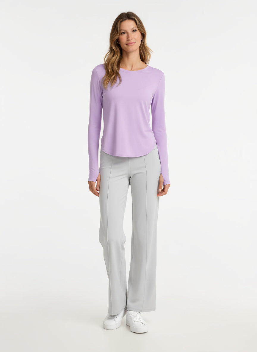 Luxe Sporttop met UV-bescherming & Scoop Neck | Lange Mouwen