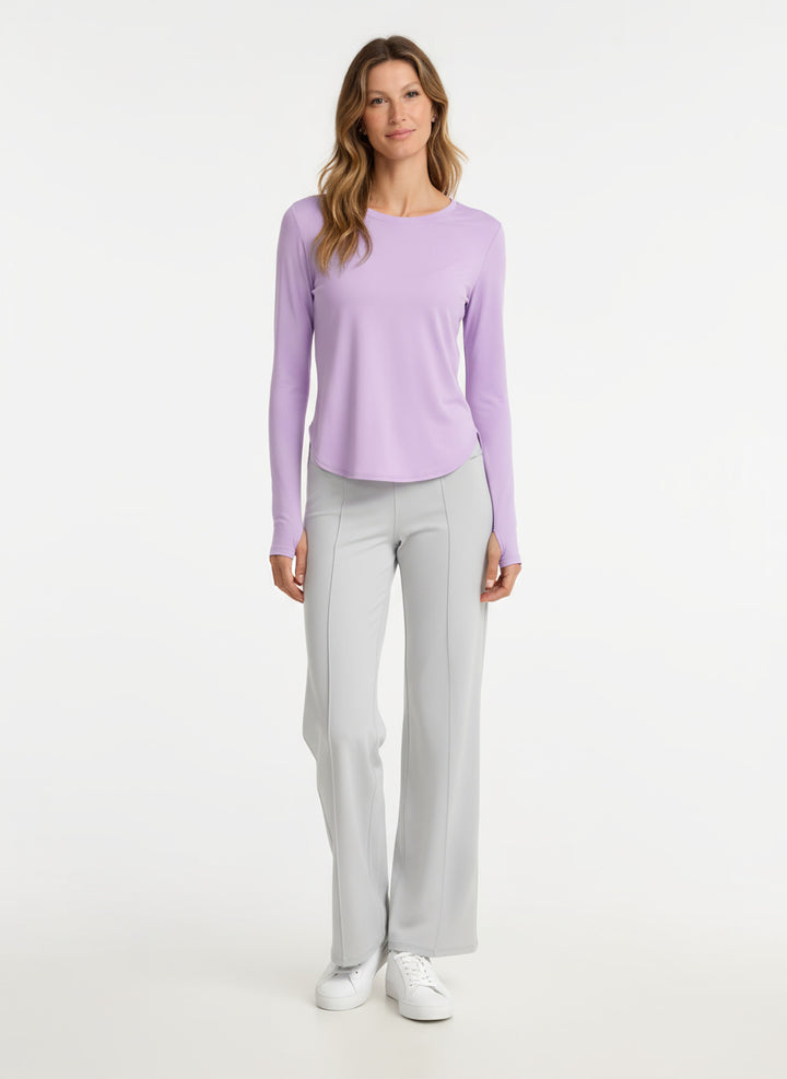 Luxe Sporttop met UV-bescherming & Scoop Neck | Lange Mouwen