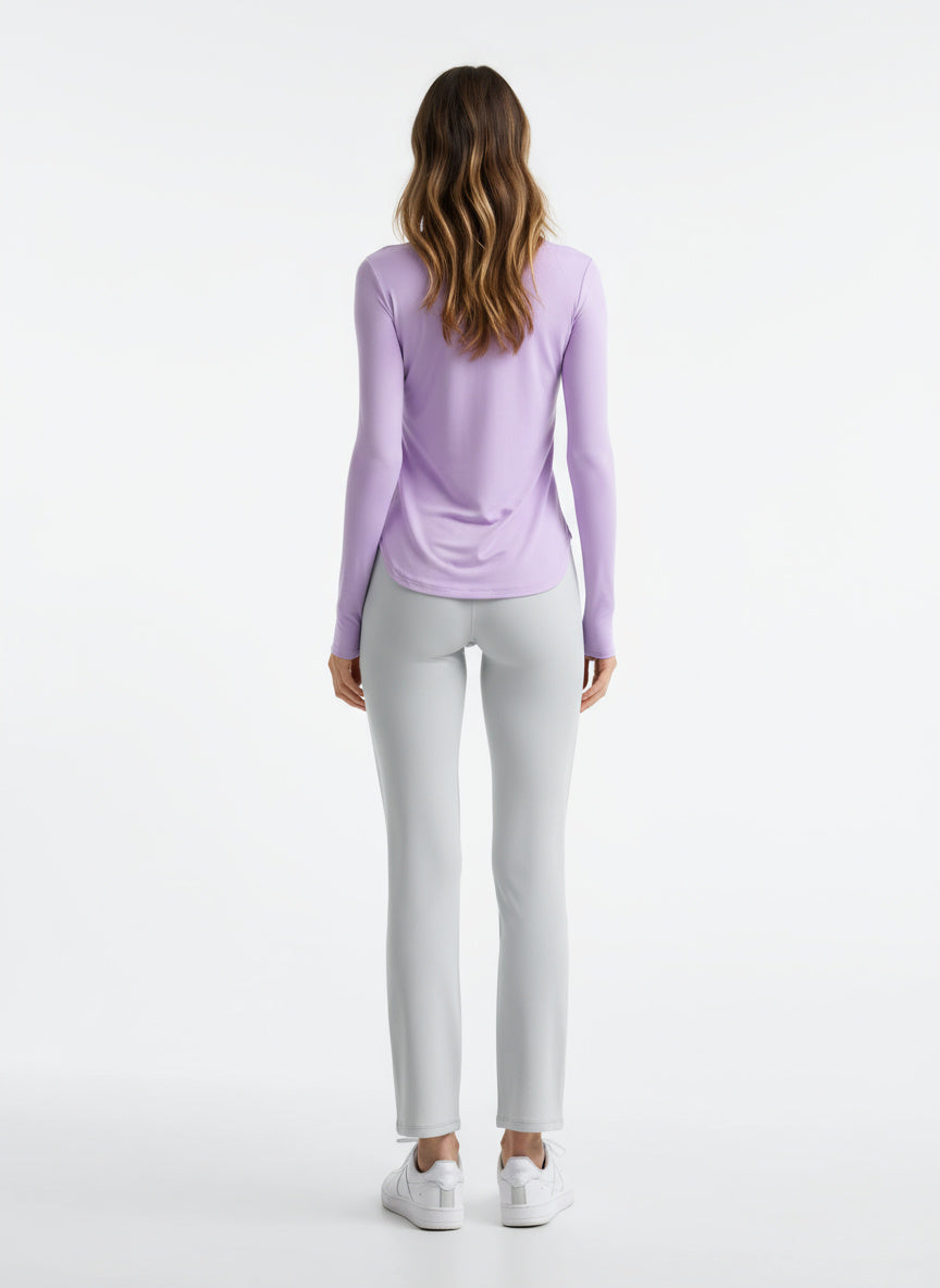 Luxe Sporttop met UV-bescherming & Scoop Neck | Lange Mouwen