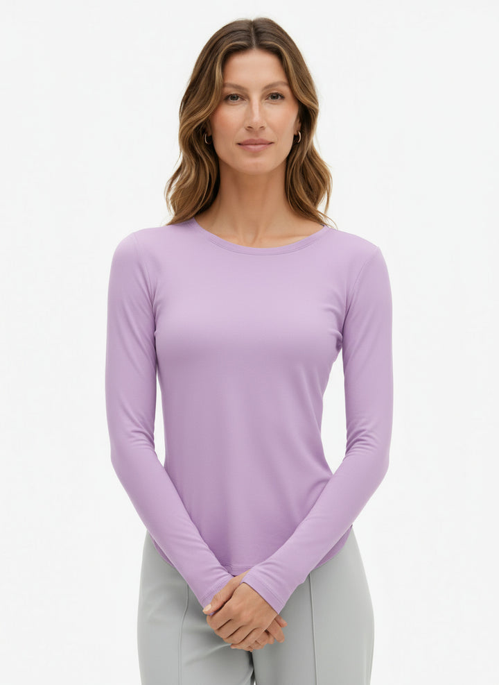 Luxe Sporttop met UV-bescherming & Scoop Neck | Lange Mouwen