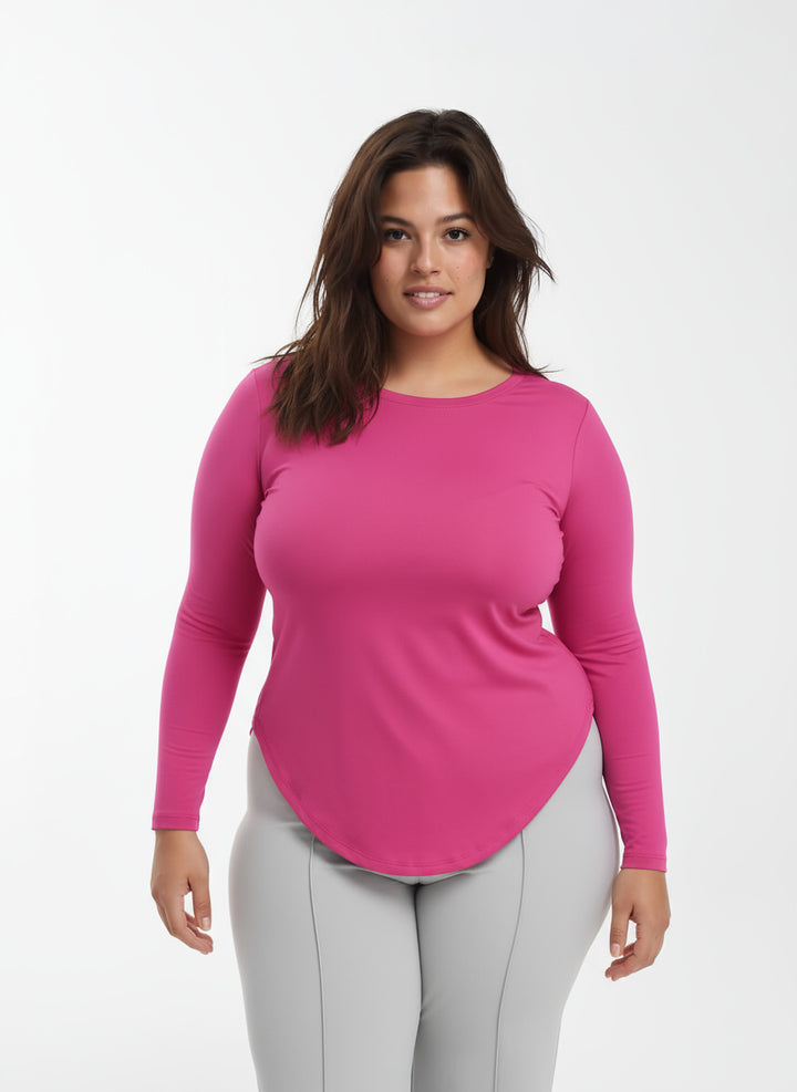 Luxe Sporttop met UV-bescherming & Scoop Neck | Lange Mouwen