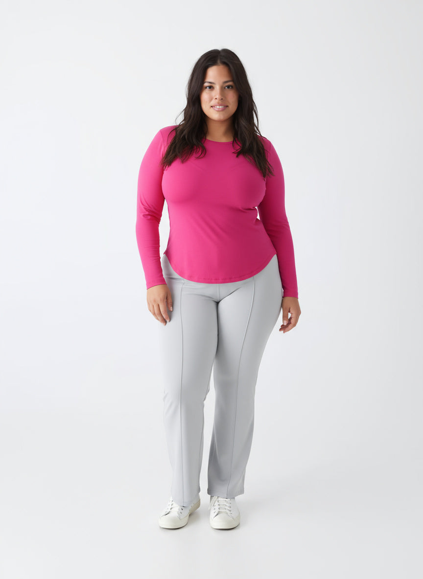 Luxe Sporttop met UV-bescherming & Scoop Neck | Lange Mouwen