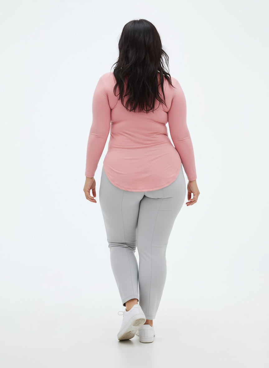 Luxe Sporttop met UV-bescherming & Scoop Neck | Lange Mouwen