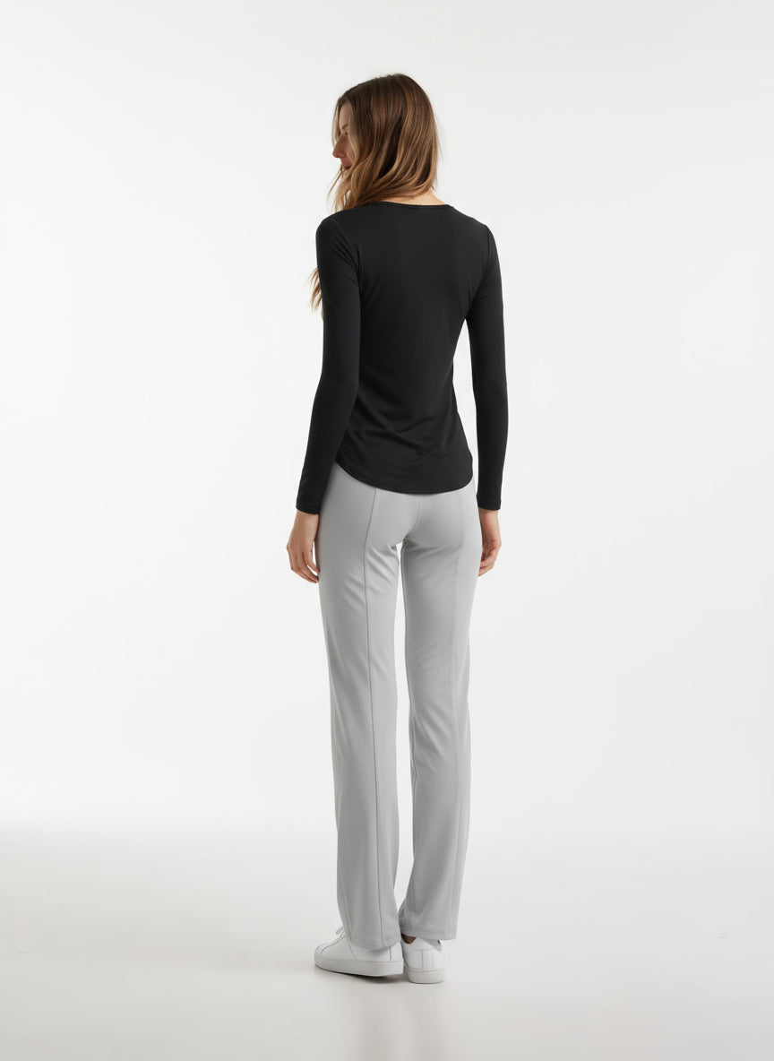 Luxe Sporttop met UV-bescherming & Scoop Neck | Lange Mouwen