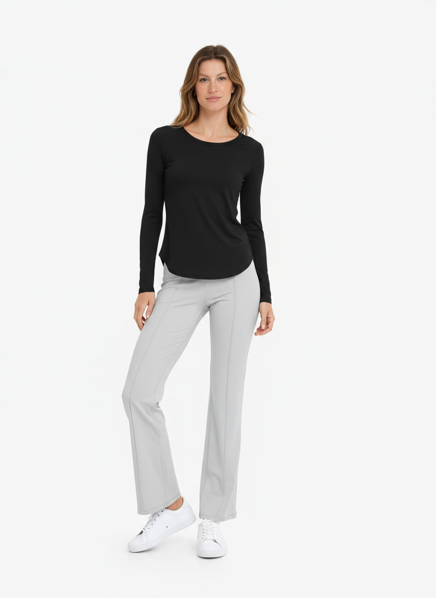 Luxe Sporttop met UV-bescherming & Scoop Neck | Lange Mouwen