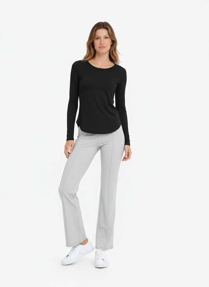 Luxe Sporttop met UV-bescherming & Scoop Neck | Lange Mouwen