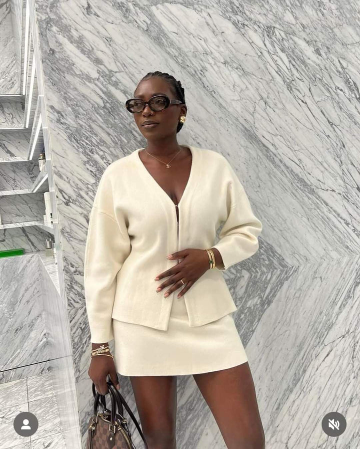 Gwen - Blazer en Rok Tweedelige Set