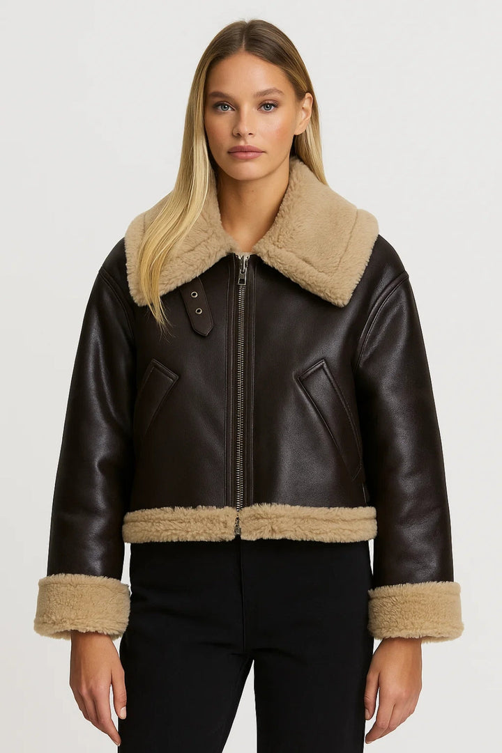 Kort Damesjack | Voering met Teddy-Afwerking | Warm en Stoer