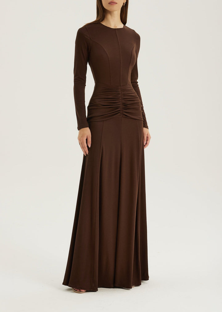 Marzia Elevated Jersey Maxi Dress | Chocolade